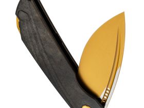 Складной нож TuoTown RT-Stinger Gold PVD, сталь T14N, рукоять Black Crystal Ti