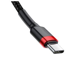 Кабель Baseus Cafule Type-C/Type-C 60W 200см (CATKLF-H91) (черный/красный)