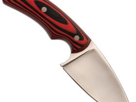 Разделочный нож Бобр цм, сталь N690, рукоять G10, черно-красный