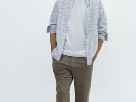 Рубашка в клетку, Белый