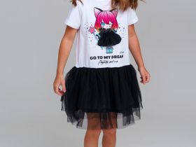 Платье трикотажное для девочек