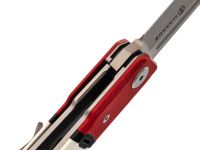 Складной нож Maxace Capsule-2, сталь 10CR15COMOV, рукоять G10, красный/белый