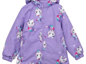 Куртка текстильная с полиуретановым покрытием для девочек (ветровка)