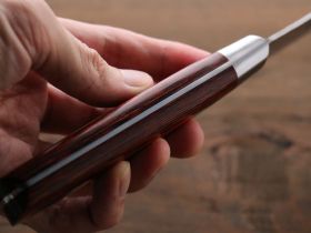 Кухонный нож шефа 180 мм, Sakai Takayuki, сталь VG-10 Damascus, рукоять дерево пакка