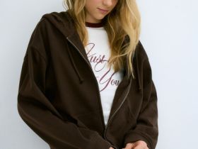 Толстовка на молнии для девочек, Коричневый