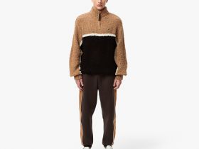 Мужской свитер Lacoste с высоким воротом на молнии свободного кроя