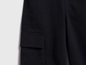 Брюки с карго-карманами для девочек, Черный