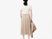 Женская длинная плиссированная фланелевая юбка Lacoste