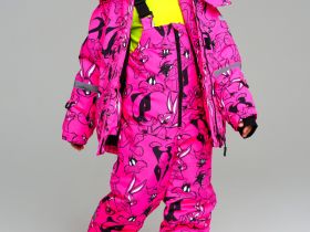 Комплект текстильный с полиуретановым покрытием для девочек: куртка, полукомбинезон