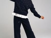 Джемпер из футера для девочки