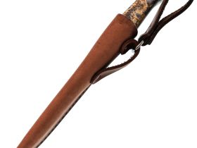 Шкуросъёмный нож Воронёнок, порошковая сталь M398, рукоять кап березы