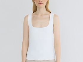 Топ с широкими бретелями, Белый