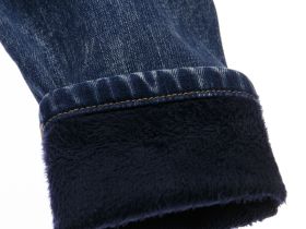 Джинсы, утепленные флисом, для девочки