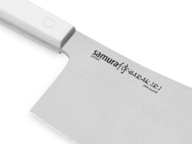 Нож-топорик кухонный для мяса Samura "HARAKIRI" (SHR-0040W) 180 мм, сталь AUS-8, рукоять ABS пластик, белый