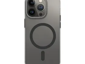 Чехол-накладка Wiwu Frosted Series Magsafe для Apple iPhone 14 Pro пластиковый матовый (прозрачно-черный)