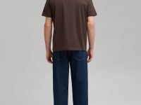 Футболка прямого кроя из мерсеризованного хлопка