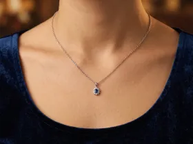 Подвеска из серебра с сапфиром э0658пд09251202