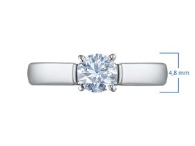 Классическое кольцо из белого золота э4712кц10210203_white