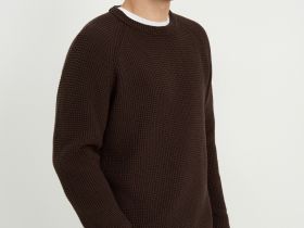 Джемпер с рукавом реглан и округлой горловиной