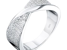 Кольцо из белого золота с бриллиантами э0901кц10210002