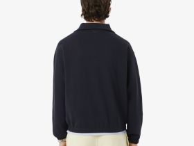 Мужская хлопковая толстовка Lacoste с высоким воротом и застежкой-молнией