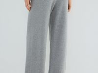 Вязаные широкие брюки, Серый