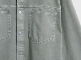 Куртка-рубашка из твила с карманами, Зеленый