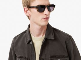 Мужская джинсовая рубашка Lacoste оверсайз