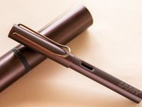 Ручка перьевая LAMY 090 lux, EF pvd,Marron