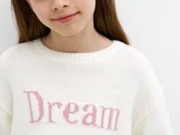 Джемпер с принтом для девочек, Белый