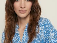 Блузка с коротким рукавом и принтом