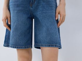 Шорты-бермуды со средней посадкой, Синий