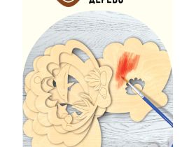 Набор для творчества 3D панно из дерева ТРИ СОВЫ "Ракушка", с акриловыми красками и кистями