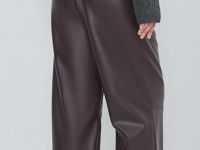 Брюки из искусственной кожи, Фиолетовый