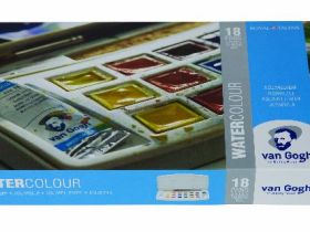 Набор акварели Talens "Van Gogh" 18 цв + 2 тубы + кисть в пластик уп