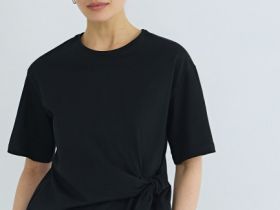 Футболка с узлом, Черный