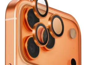 Защитное стекло Gerlax (GG-202) на линзы камер для Apple iPhone 17 Pro/17 Pro Max (оранжевый)