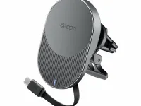Автомобильный держатель Deppa (55208) Mage Safe Magic Cable Type-C в воздуховод (черный)