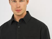 Куртка-рубашка из твила, Коричневый