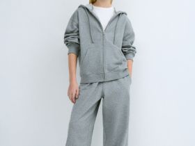 Широкие трикотажные брюки для девочек, Серый