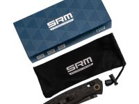 Складной нож SRM Medal 255L-FB2, сталь 140Cr, рукоять измельчённый карбон, черный