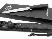 Тактический нож Атлант 3, сталь D2, черная рукоять, Нокс