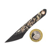Скелетный нож N.C.Custom Киридаши Koi Blackwash, сталь AUS-8