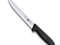 Кухонный нож с узким лезвием Victorinox, сталь X55CrMo14, рукоять термоэластопласт, черный