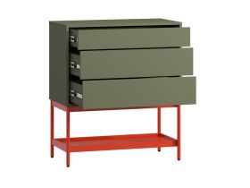 Комод Изи 80x91 Оливковый/Оранжевый