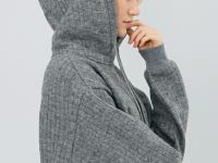 Худи с фактурными косами, Серый