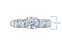 Классическое кольцо из белого золота э4712кц11190030_white