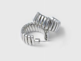 Серьги-кольца, Серебряный