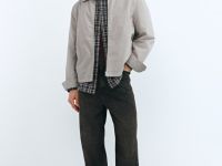 Куртка с отложным воротником, Бежевый