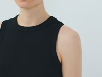 Базовая майка в рубчик, Черный